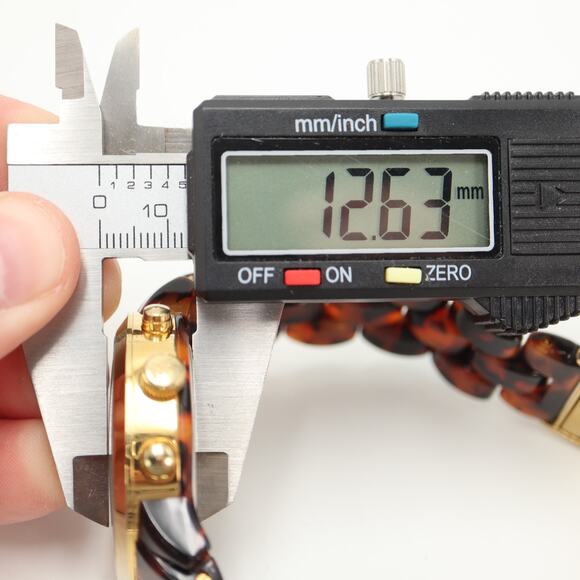 Michael Kors Faux Tortoise Chronograph 43mm MOP Watch 5.75" Bracelet MK-5216 - Picture 3 of 10